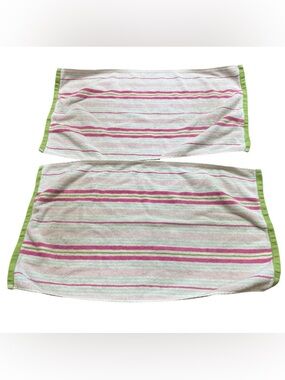 Lot of two Pottery Barn Kids Striped Hand‎ Towels